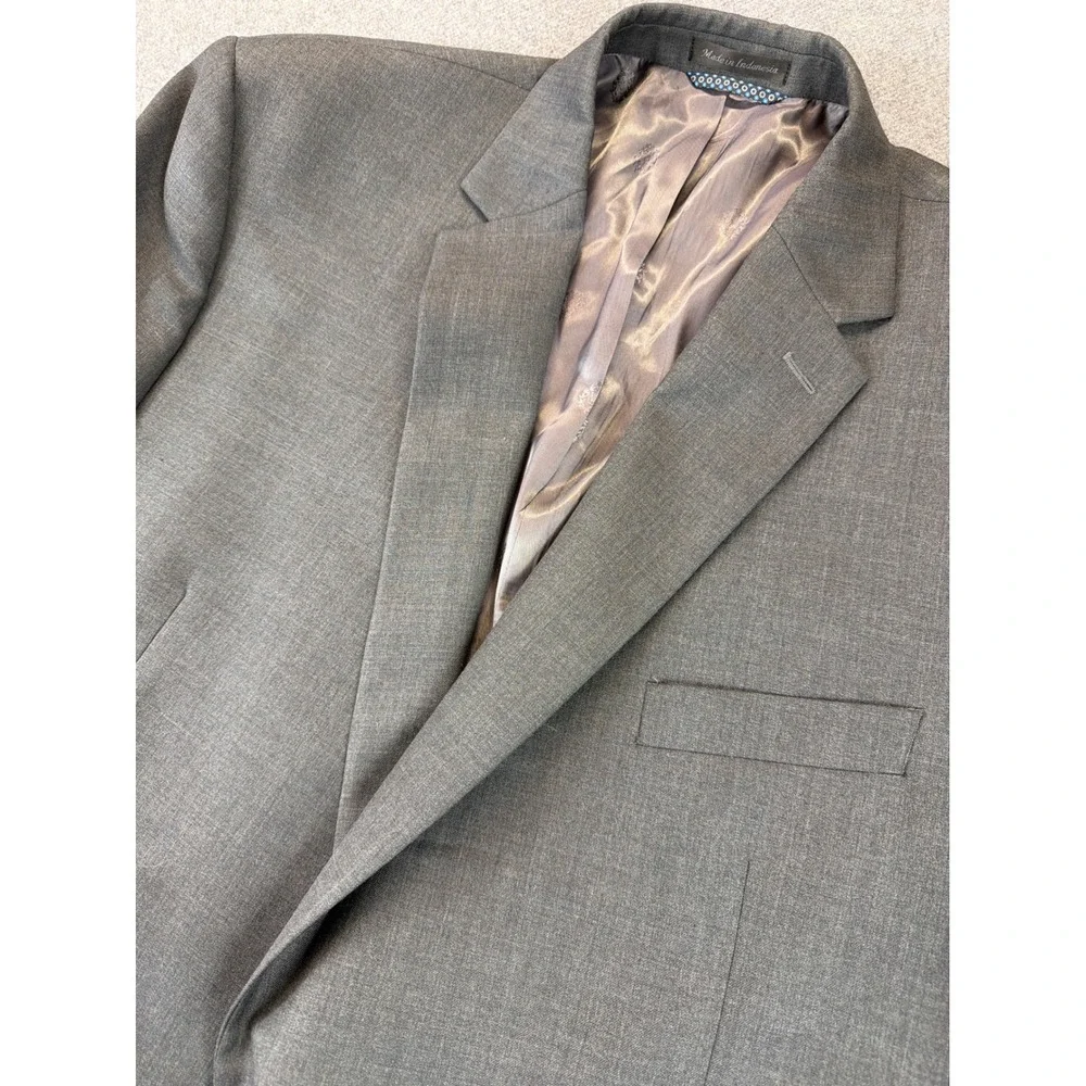 LRL Ralph Lauren‎ Blazer Mens 50L Grey Wool Blend Two Button Suit Jacket